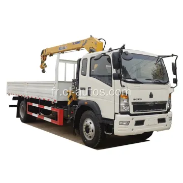 Sinotruck Howo Hand gauche 4x2 6wheels Cargo Truck with xugong 6ton Straight Boom Crane